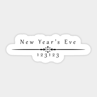 New year's Eve 123123 Sticker